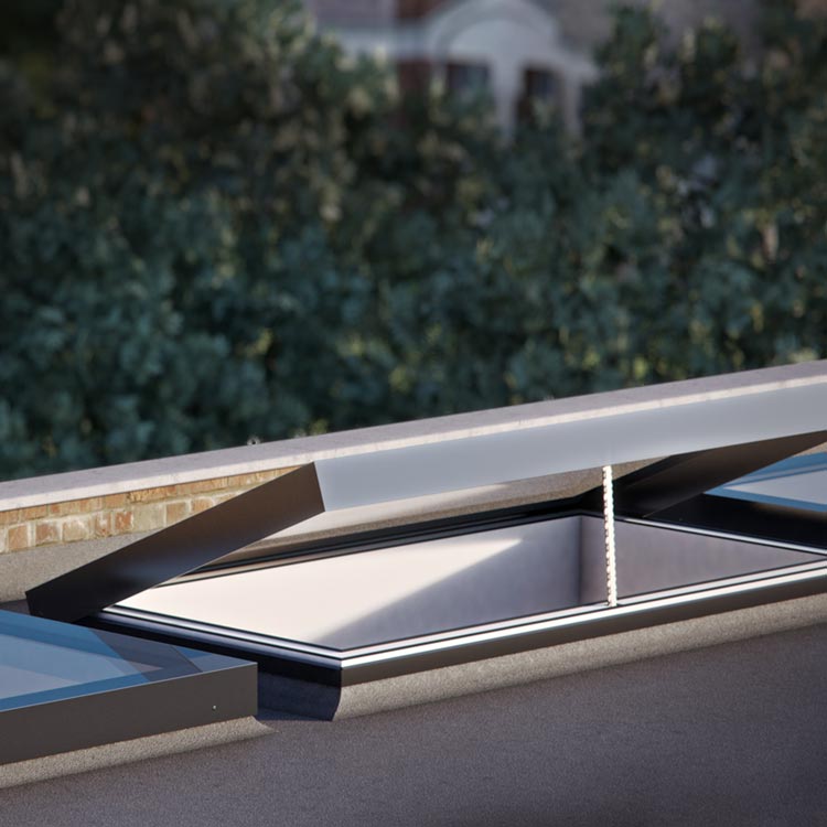 opening rooflight on flat roof