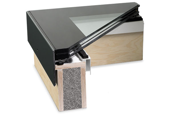 triple glazed rooflight cross section