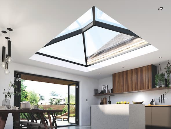 Korniche Glass Roof Lantern | Kitchen Extension | EOS Rooflights