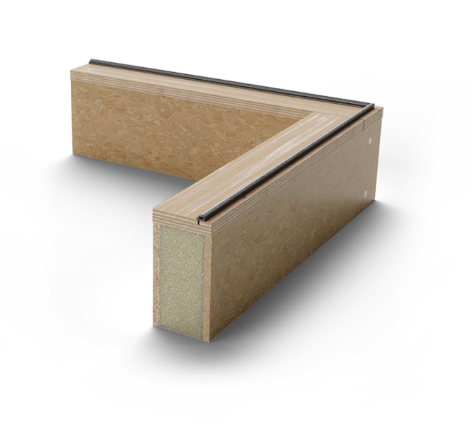 60mm upstand cross section - Insulated - EOS Rooflights Fully insulated upstand - Timber with gasket