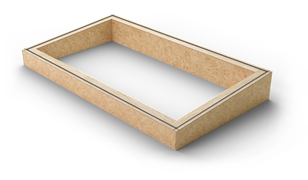 upstand fullly insulated - EOS Rooflights Insulated upstand - timber with pitch