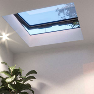 Internal venting roof window. A opening rooflight 1.4m x1.4m