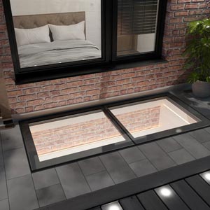 walk on modular rooflight | EOS Rooflights Modular rooflight system | Walk on into basment room