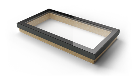 Walk on rooflight with flat insulated upstand included