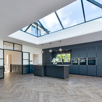 lantern rooflight large room with modern kitchen modern kitchen with huge lantern rooflight