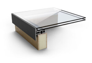 EOS75 rooflight cross section with insulated upstand