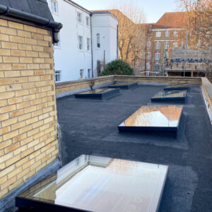 Techniical rooflights on flat roof - flat roof rooflights