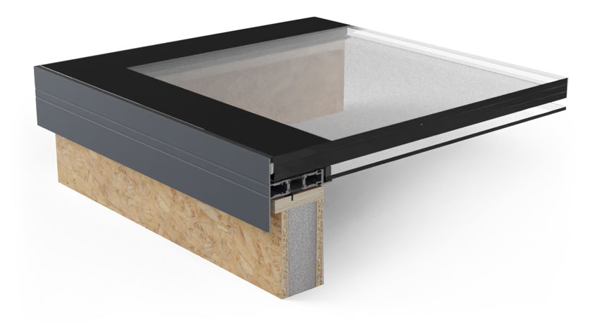 EOS75 walk on rooflight with insulated upstand | EOS Rooflights