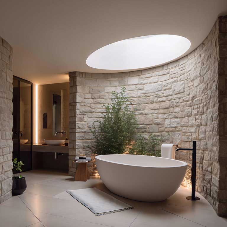 stone bathroom circular rooflights stone bathroom circular rooflights